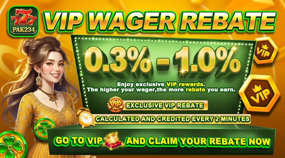 PAK234 VIP (pak 234 vip) wager rebate banner 0.3%&ndash;1.0%