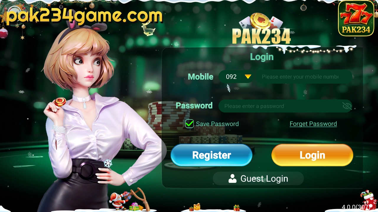 pak234 game login interface