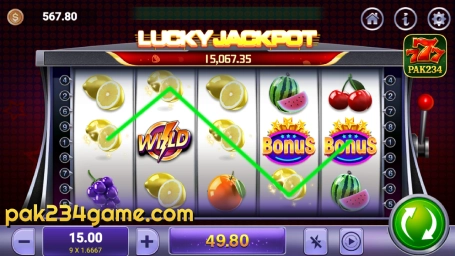 Classic Fruit game screen inside the PAK234 app