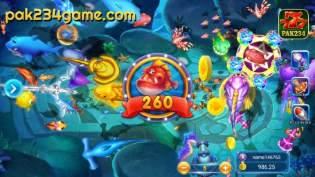 Dragon King Fishing game screen inside the PAK234 app