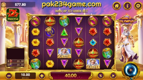 Gates of Olympus style game screen inside PAK234