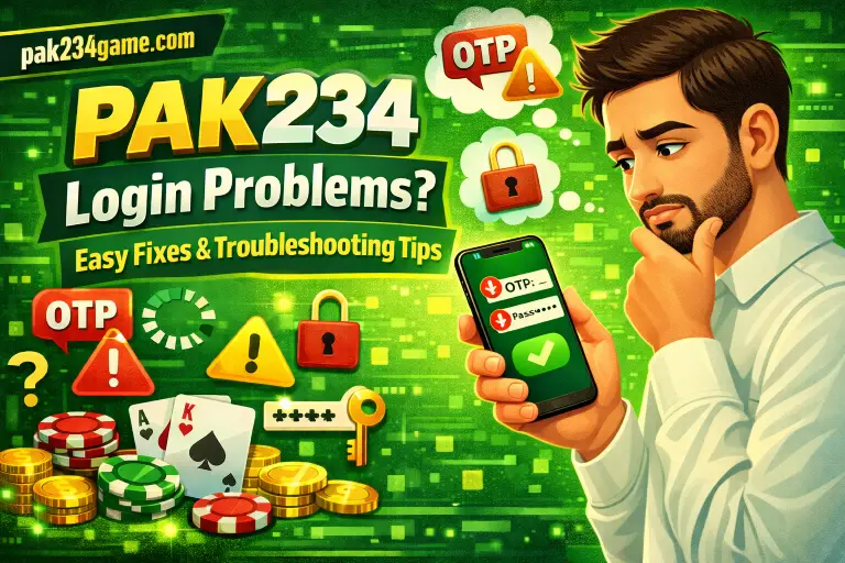 PAK234 login problem troubleshooting guide with successful login screen on mobile